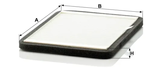 Filter, Innenraumluft Motorraum Fahrerseite, unter der Wasserkastenabdeckung MANN-FILTER CUK 2424 Bild Filter, Innenraumluft Motorraum Fahrerseite, unter der Wasserkastenabdeckung MANN-FILTER CUK 2424