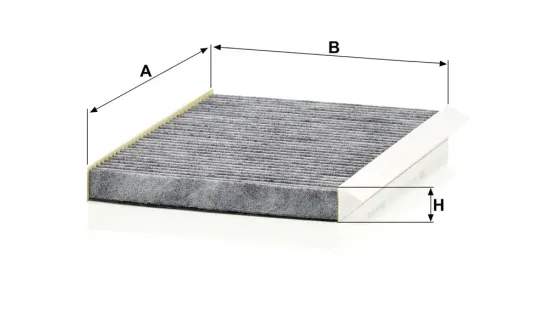 Filter, Innenraumluft hinter dem Handschuhfach MANN-FILTER CUK 2532 Bild Filter, Innenraumluft hinter dem Handschuhfach MANN-FILTER CUK 2532