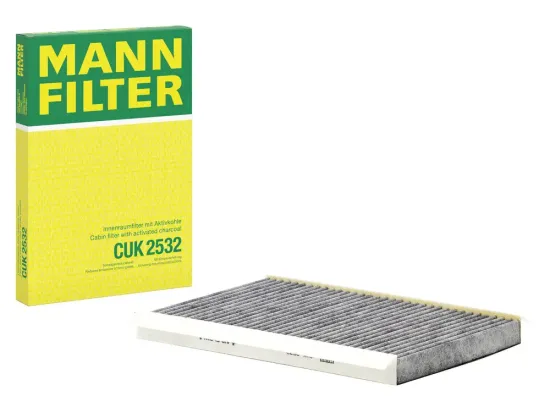 Filter, Innenraumluft hinter dem Handschuhfach MANN-FILTER CUK 2532 Bild Filter, Innenraumluft hinter dem Handschuhfach MANN-FILTER CUK 2532