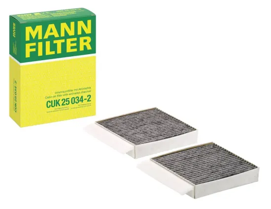 Filter, Innenraumluft unterhalb des Handschuhfaches MANN-FILTER CUK 25 034-2 Bild Filter, Innenraumluft unterhalb des Handschuhfaches MANN-FILTER CUK 25 034-2