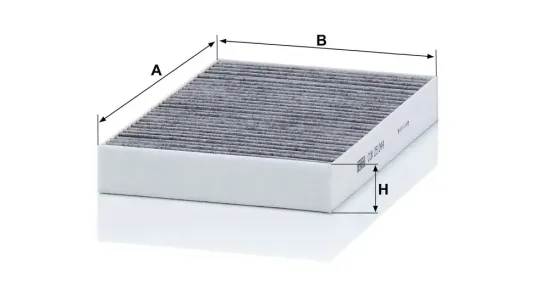 Filter, Innenraumluft Motorraum Beifahrerseite, unter der Wasserkastenabdeckung MANN-FILTER CUK 25 044 Bild Filter, Innenraumluft Motorraum Beifahrerseite, unter der Wasserkastenabdeckung MANN-FILTER CUK 25 044