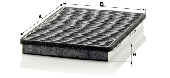 Filter, Innenraumluft Motorraum Beifahrerseite, unter der Wasserkastenabdeckung MANN-FILTER CUK 2672 Bild Filter, Innenraumluft Motorraum Beifahrerseite, unter der Wasserkastenabdeckung MANN-FILTER CUK 2672