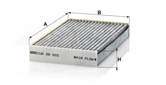 Filter, Innenraumluft unter der Mittelkonsole MANN-FILTER CUK 26 005 Bild Filter, Innenraumluft unter der Mittelkonsole MANN-FILTER CUK 26 005