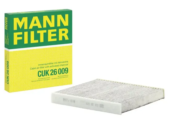 Filter, Innenraumluft hinter dem Handschuhfach MANN-FILTER CUK 26 009 Bild Filter, Innenraumluft hinter dem Handschuhfach MANN-FILTER CUK 26 009