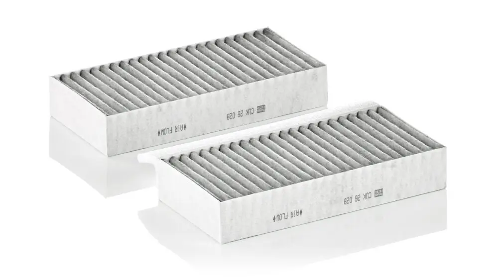 Filter, Innenraumluft Motorraum Beifahrerseite, unter der Wasserkastenabdeckung MANN-FILTER CUK 26 028-2