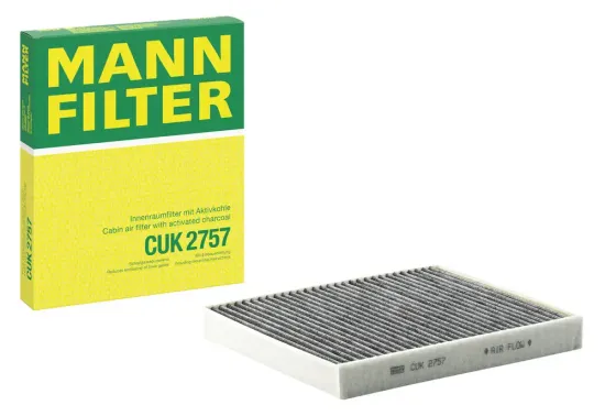 Filter, Innenraumluft hinter dem Handschuhfach MANN-FILTER CUK 2757 Bild Filter, Innenraumluft hinter dem Handschuhfach MANN-FILTER CUK 2757