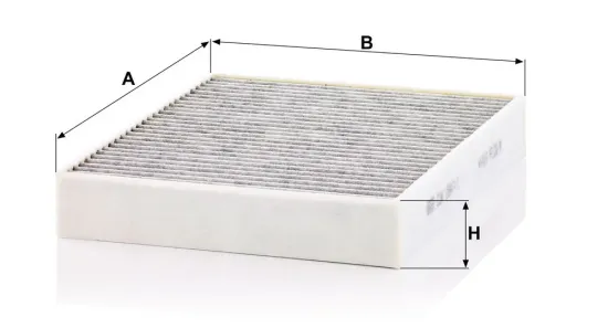 Filter, Innenraumluft unterhalb des Handschuhfaches MANN-FILTER CUK 2847/1 Bild Filter, Innenraumluft unterhalb des Handschuhfaches MANN-FILTER CUK 2847/1