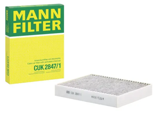 Filter, Innenraumluft unterhalb des Handschuhfaches MANN-FILTER CUK 2847/1 Bild Filter, Innenraumluft unterhalb des Handschuhfaches MANN-FILTER CUK 2847/1