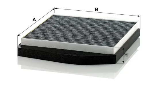 Filter, Innenraumluft unterhalb des Handschuhfaches MANN-FILTER CUK 2855/1 Bild Filter, Innenraumluft unterhalb des Handschuhfaches MANN-FILTER CUK 2855/1