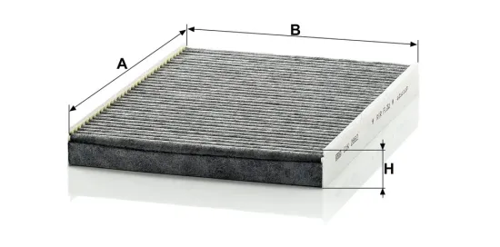 Filter, Innenraumluft Motorraum Beifahrerseite, unter der Wasserkastenabdeckung MANN-FILTER CUK 2862 Bild Filter, Innenraumluft Motorraum Beifahrerseite, unter der Wasserkastenabdeckung MANN-FILTER CUK 2862