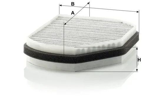 Filter, Innenraumluft unterhalb des Handschuhfaches MANN-FILTER CUK 2897 Bild Filter, Innenraumluft unterhalb des Handschuhfaches MANN-FILTER CUK 2897