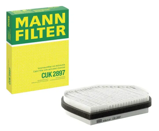 Filter, Innenraumluft unterhalb des Handschuhfaches MANN-FILTER CUK 2897 Bild Filter, Innenraumluft unterhalb des Handschuhfaches MANN-FILTER CUK 2897