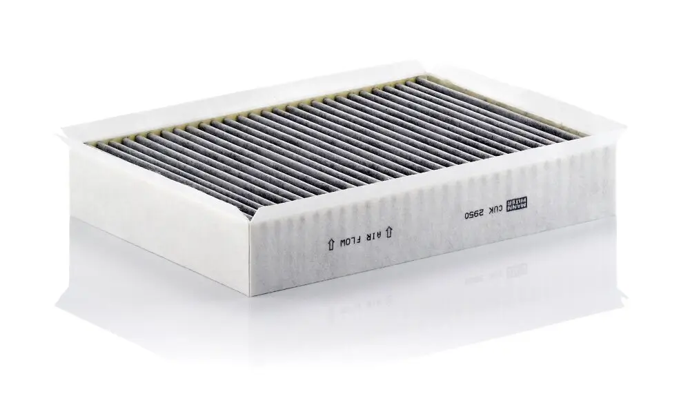 Filter, Innenraumluft Motorraum Beifahrerseite, unter der Wasserkastenabdeckung MANN-FILTER CUK 2950