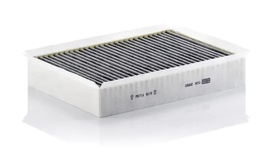 Filter, Innenraumluft Motorraum Beifahrerseite, unter der Wasserkastenabdeckung MANN-FILTER CUK 2950 Bild Filter, Innenraumluft Motorraum Beifahrerseite, unter der Wasserkastenabdeckung MANN-FILTER CUK 2950