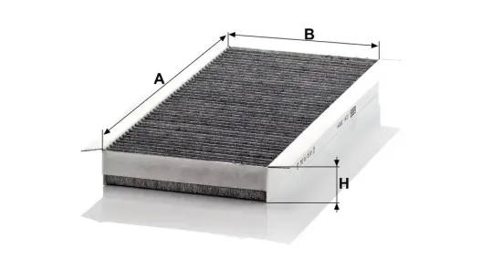 Filter, Innenraumluft Motorraum Beifahrerseite, unter der Wasserkastenabdeckung MANN-FILTER CUK 3554 Bild Filter, Innenraumluft Motorraum Beifahrerseite, unter der Wasserkastenabdeckung MANN-FILTER CUK 3554