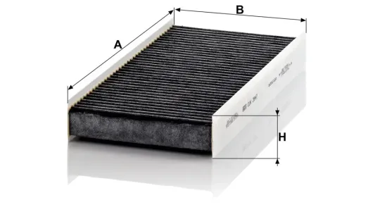 Filter, Innenraumluft Motorraum MANN-FILTER CUK 3847 Bild Filter, Innenraumluft Motorraum MANN-FILTER CUK 3847