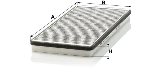Filter, Innenraumluft Motorraum Mitte, unter der Wasserkastenabdeckung MANN-FILTER CUK 3858 Bild Filter, Innenraumluft Motorraum Mitte, unter der Wasserkastenabdeckung MANN-FILTER CUK 3858