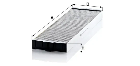 Filter, Innenraumluft Motorraum Beifahrerseite, unter der Wasserkastenabdeckung MANN-FILTER CUK 5258 Bild Filter, Innenraumluft Motorraum Beifahrerseite, unter der Wasserkastenabdeckung MANN-FILTER CUK 5258
