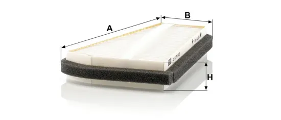 Filter, Innenraumluft Motorraum Beifahrerseite, unter der Wasserkastenabdeckung MANN-FILTER CU 17 003 Bild Filter, Innenraumluft Motorraum Beifahrerseite, unter der Wasserkastenabdeckung MANN-FILTER CU 17 003