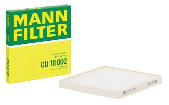 Filter, Innenraumluft hinter dem Handschuhfach MANN-FILTER CU 18 002 Bild Filter, Innenraumluft hinter dem Handschuhfach MANN-FILTER CU 18 002