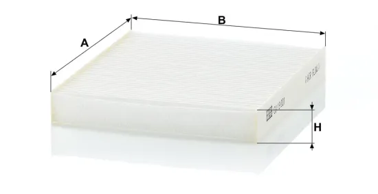 Filter, Innenraumluft hinter dem Handschuhfach MANN-FILTER CU 19 001 Bild Filter, Innenraumluft hinter dem Handschuhfach MANN-FILTER CU 19 001