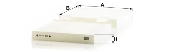 Filter, Innenraumluft Motorraum Beifahrerseite, unter der Wasserkastenabdeckung MANN-FILTER CU 19 004 Bild Filter, Innenraumluft Motorraum Beifahrerseite, unter der Wasserkastenabdeckung MANN-FILTER CU 19 004