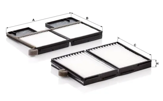 Filter, Innenraumluft Innenraum Fahrerseite MANN-FILTER CU 21 001-2 Bild Filter, Innenraumluft Innenraum Fahrerseite MANN-FILTER CU 21 001-2