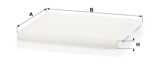 Filter, Innenraumluft hinter dem Handschuhfach MANN-FILTER CU 2243 Bild Filter, Innenraumluft hinter dem Handschuhfach MANN-FILTER CU 2243