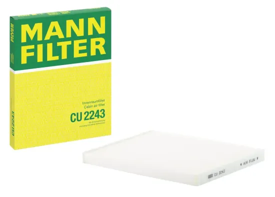 Filter, Innenraumluft hinter dem Handschuhfach MANN-FILTER CU 2243 Bild Filter, Innenraumluft hinter dem Handschuhfach MANN-FILTER CU 2243