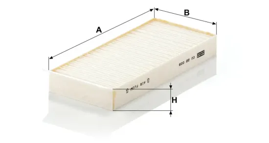 Filter, Innenraumluft hinter dem Handschuhfach MANN-FILTER CU 22 009-2 Bild Filter, Innenraumluft hinter dem Handschuhfach MANN-FILTER CU 22 009-2