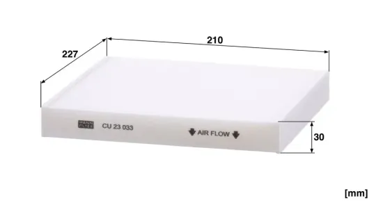 Filter, Innenraumluft MANN-FILTER CU 23 033 Bild Filter, Innenraumluft MANN-FILTER CU 23 033