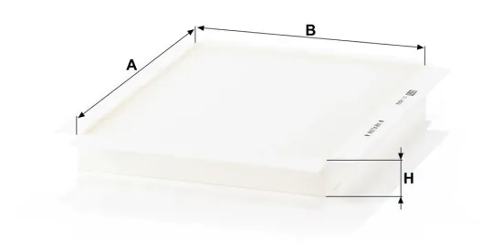 Filter, Innenraumluft hinter dem Handschuhfach MANN-FILTER CU 2622 Bild Filter, Innenraumluft hinter dem Handschuhfach MANN-FILTER CU 2622