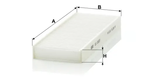 Filter, Innenraumluft unterhalb des Handschuhfaches MANN-FILTER CU 2623 Bild Filter, Innenraumluft unterhalb des Handschuhfaches MANN-FILTER CU 2623