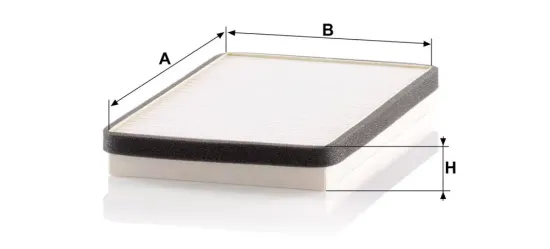 Filter, Innenraumluft Motorraum Beifahrerseite, unter der Wasserkastenabdeckung MANN-FILTER CU 2650 Bild Filter, Innenraumluft Motorraum Beifahrerseite, unter der Wasserkastenabdeckung MANN-FILTER CU 2650