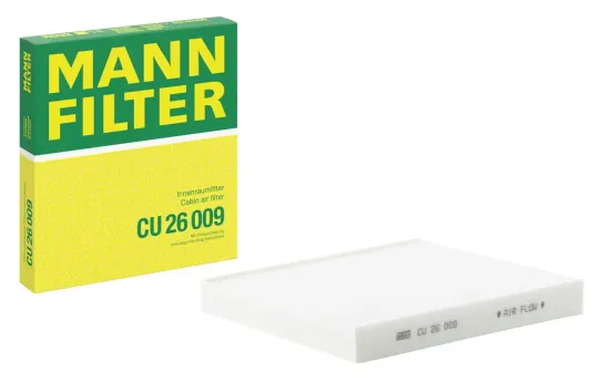 Filter, Innenraumluft hinter dem Handschuhfach MANN-FILTER CU 26 009 Bild Filter, Innenraumluft hinter dem Handschuhfach MANN-FILTER CU 26 009
