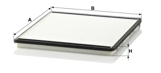Filter, Innenraumluft Motorraum Fahrerseite, unter der Wasserkastenabdeckung MANN-FILTER CU 2734 Bild Filter, Innenraumluft Motorraum Fahrerseite, unter der Wasserkastenabdeckung MANN-FILTER CU 2734