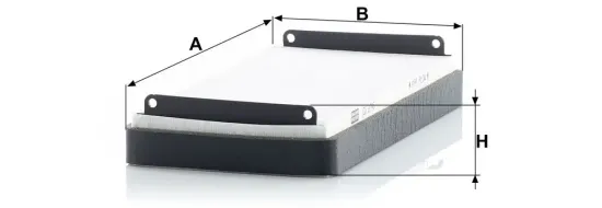 Filter, Innenraumluft hinter dem Handschuhfach MANN-FILTER CU 2745-2 Bild Filter, Innenraumluft hinter dem Handschuhfach MANN-FILTER CU 2745-2