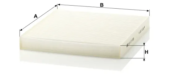 Filter, Innenraumluft hinter dem Handschuhfach MANN-FILTER CU 27 008 Bild Filter, Innenraumluft hinter dem Handschuhfach MANN-FILTER CU 27 008