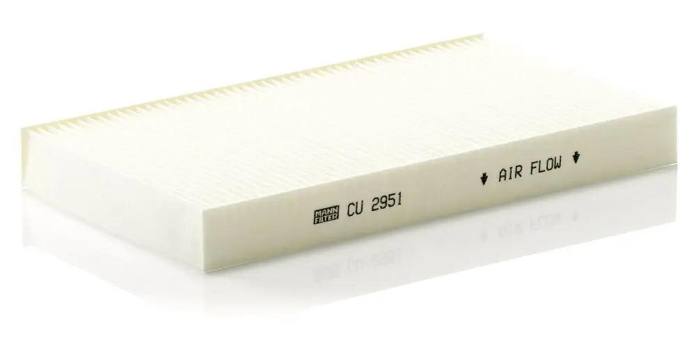 Filter, Innenraumluft Motorraum Beifahrerseite, unter der Wasserkastenabdeckung MANN-FILTER CU 2951
