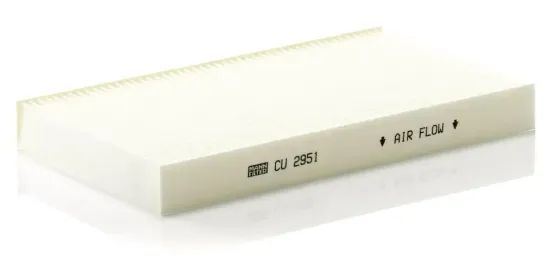 Filter, Innenraumluft Motorraum Beifahrerseite, unter der Wasserkastenabdeckung MANN-FILTER CU 2951 Bild Filter, Innenraumluft Motorraum Beifahrerseite, unter der Wasserkastenabdeckung MANN-FILTER CU 2951