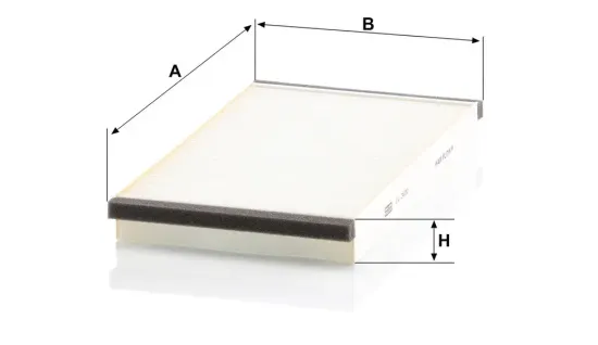 Filter, Innenraumluft Motorraum Beifahrerseite, unter der Wasserkastenabdeckung MANN-FILTER CU 3020 Bild Filter, Innenraumluft Motorraum Beifahrerseite, unter der Wasserkastenabdeckung MANN-FILTER CU 3020