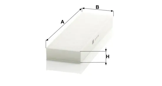 Filter, Innenraumluft Motorraum Beifahrerseite, unter der Wasserkastenabdeckung MANN-FILTER CU 30 004 Bild Filter, Innenraumluft Motorraum Beifahrerseite, unter der Wasserkastenabdeckung MANN-FILTER CU 30 004