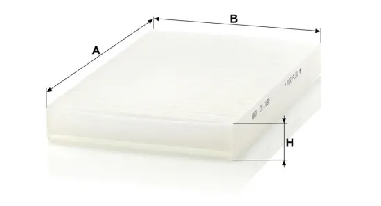 Filter, Innenraumluft Motorraum Beifahrerseite, unter der Wasserkastenabdeckung MANN-FILTER CU 3192 Bild Filter, Innenraumluft Motorraum Beifahrerseite, unter der Wasserkastenabdeckung MANN-FILTER CU 3192