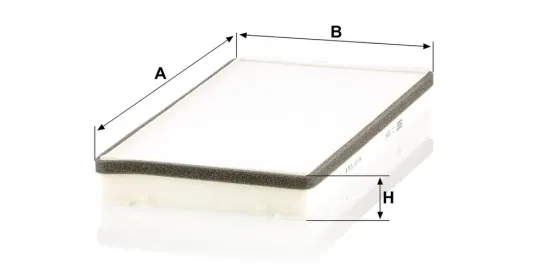 Filter, Innenraumluft Motorraum Beifahrerseite, unter der Wasserkastenabdeckung MANN-FILTER CU 3340 Bild Filter, Innenraumluft Motorraum Beifahrerseite, unter der Wasserkastenabdeckung MANN-FILTER CU 3340