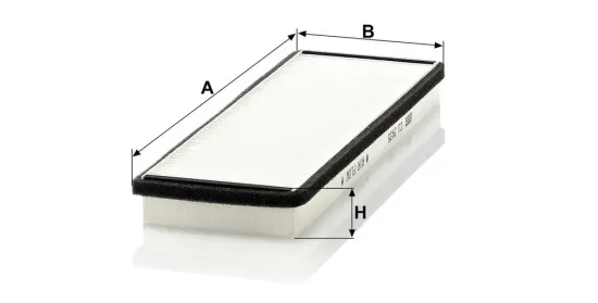 Filter, Innenraumluft Motorraum Beifahrerseite, unter der Wasserkastenabdeckung MANN-FILTER CU 3435 Bild Filter, Innenraumluft Motorraum Beifahrerseite, unter der Wasserkastenabdeckung MANN-FILTER CU 3435