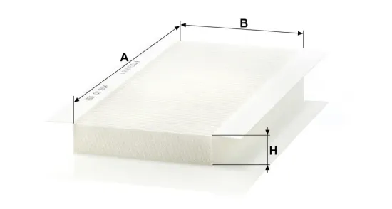 Filter, Innenraumluft Motorraum Beifahrerseite, unter der Wasserkastenabdeckung MANN-FILTER CU 3554 Bild Filter, Innenraumluft Motorraum Beifahrerseite, unter der Wasserkastenabdeckung MANN-FILTER CU 3554