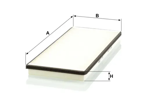 Filter, Innenraumluft Motorraum Mitte, unter der Wasserkastenabdeckung MANN-FILTER CU 3858 Bild Filter, Innenraumluft Motorraum Mitte, unter der Wasserkastenabdeckung MANN-FILTER CU 3858