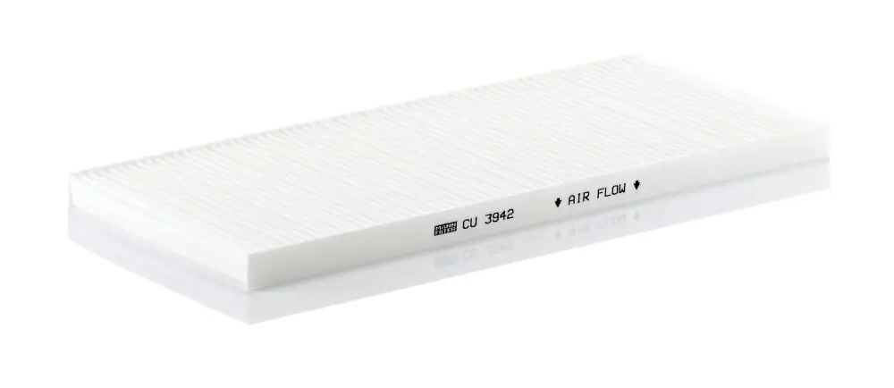 Filter, Innenraumluft Motorraum Beifahrerseite, unter der Wasserkastenabdeckung MANN-FILTER CU 3942