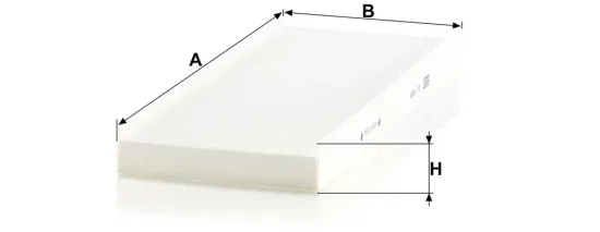Filter, Innenraumluft Motorraum Beifahrerseite, unter der Wasserkastenabdeckung MANN-FILTER CU 3955 Bild Filter, Innenraumluft Motorraum Beifahrerseite, unter der Wasserkastenabdeckung MANN-FILTER CU 3955
