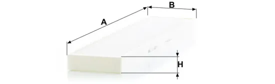 Filter, Innenraumluft Motorraum Beifahrerseite, unter der Wasserkastenabdeckung MANN-FILTER CU 5257 Bild Filter, Innenraumluft Motorraum Beifahrerseite, unter der Wasserkastenabdeckung MANN-FILTER CU 5257